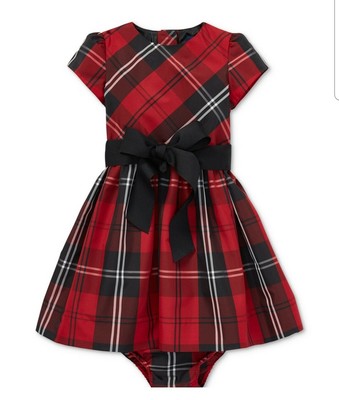 ralph lauren baby girl plaid dress