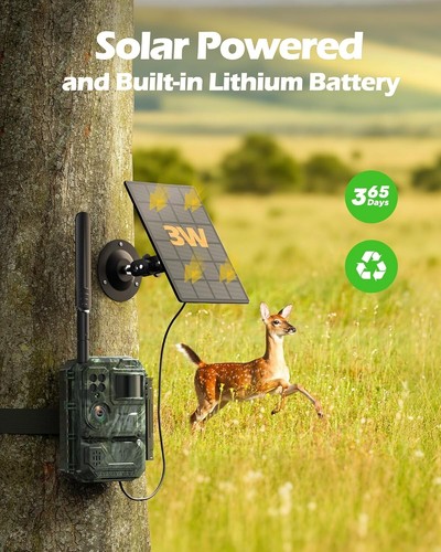 Cellular Trail Camera with Live Streaming - 4G LTE Unlimited Data Solar Game ... - Picture 6 of 8