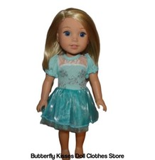 Sparkle Snowflake Dress Doll Clothes For 14" Wellie Wishers