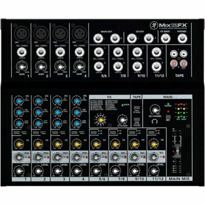 Mackie Mix12FX 12-Channel Compact Mixer with Effects 12-input Desktop Mixer