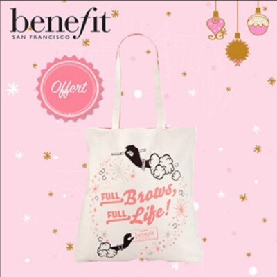 NEW SEALED Benefit Cosmetics Full Brows Full Life Canvas Tote 2018 Brow Bag