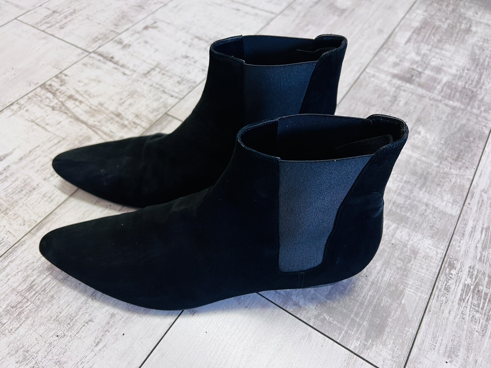 Stivali Chelsea Yves Saint Laurent da uomo in pelle scamosciata nera 45 usati ma in ottime condizioni