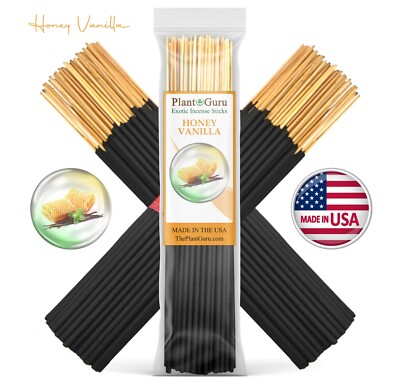 HONEY VANILLA Incense Sticks 7'' Bulk Pack Wholesale Hand Dipped Lot