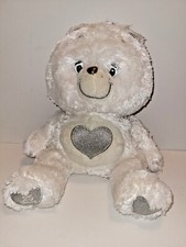 Care Bear 2007 25th Anniversary Swarovski White Tenderheart Bear Plush 12"