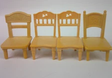 Sylvanian Families Calico Critters Tan Chairs Replacement Mixed Lot of 4