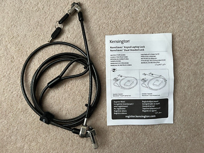 Kensington NanoSaver Laptop-Sicherheitsschloss mit zwei Köpfen und Schlüssel - K64448