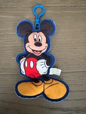 Disney  Mickey Mouse Plush Backpack Clip Keychain Soft 7   Pre-Loved