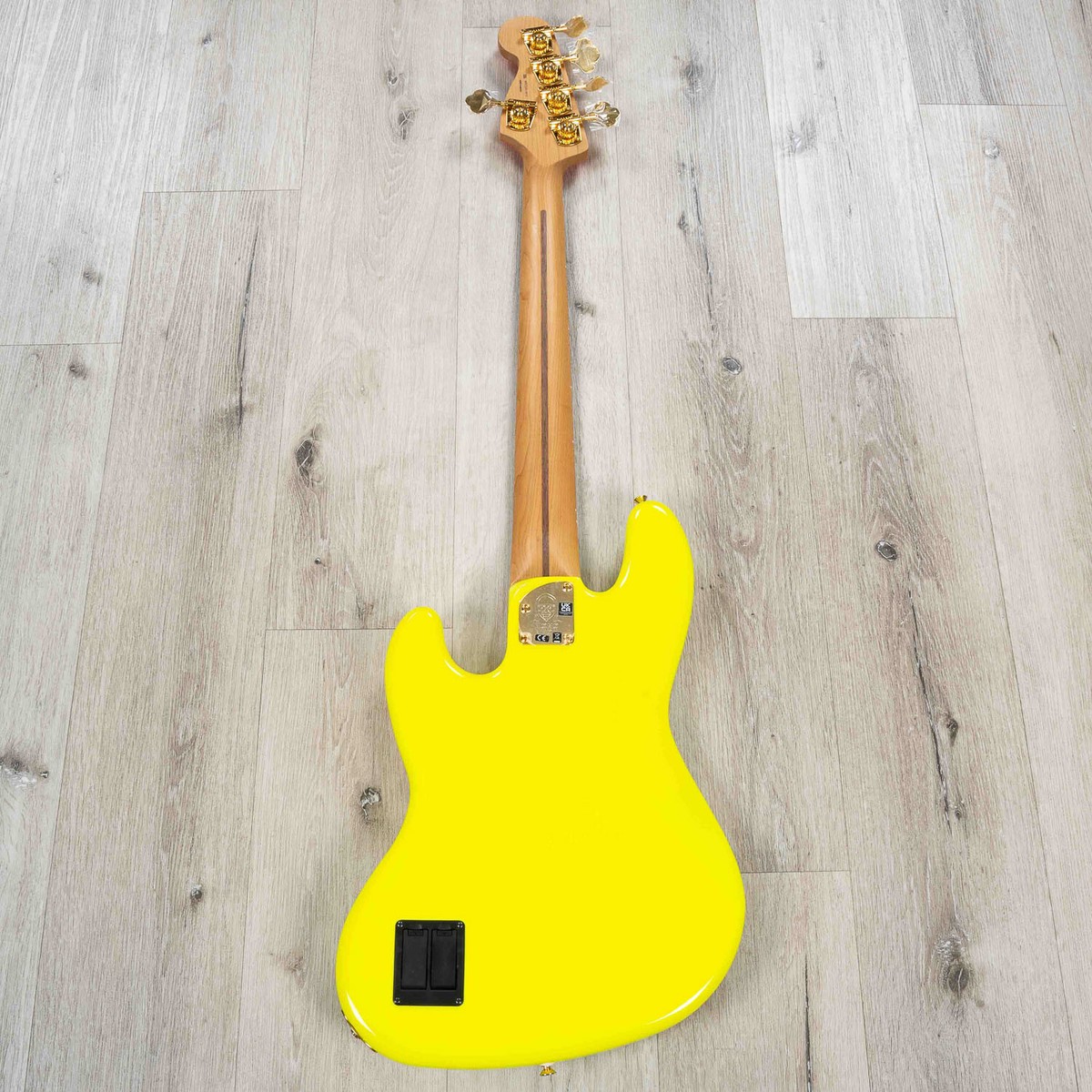 Fender MonoNeon Jazz Bass V 5-String Bass, Maple Fretboard, Neon