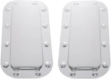Set of 2 Peterbilt 379 377 359 Sleeper Vent Door Covers stainless steel W/ Trim