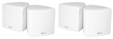 4 Rockville Cube 3.5" 30w RMS White Home Theater Wall Speakers Swivel Brackets