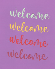 WELCOME  9 die cuts scrapbook cards