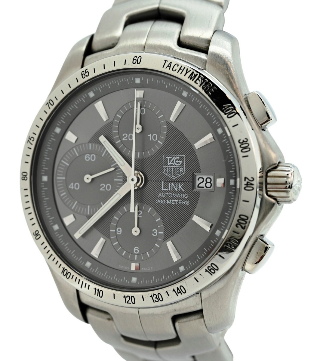 Tag Heuer 42mm Men's Link SEL Silver Dial Automatic Chronograph