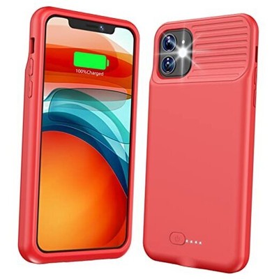  Battery Case Ultra-Slim 6000mAh Rechargeable Extended for iPhone 11 Red