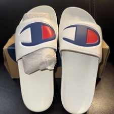 Champion IPO Slide Sandal - WHITE/WHITE CM100074M MENS SLIDE SLIP ON Size 8M