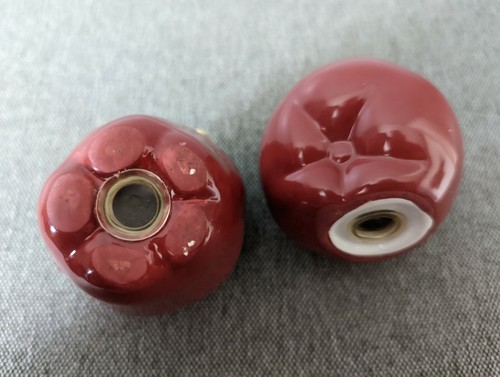 Apple Salt & Pepper Shakers Japan Mid Century Modern EUC Vintage - Picture 5 of 6