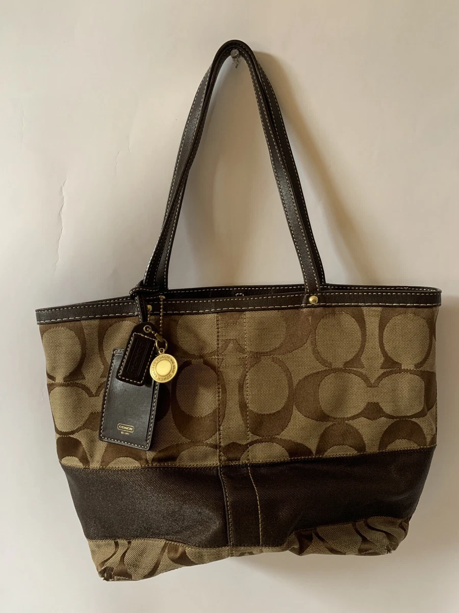 Coach signature tote bag brown top