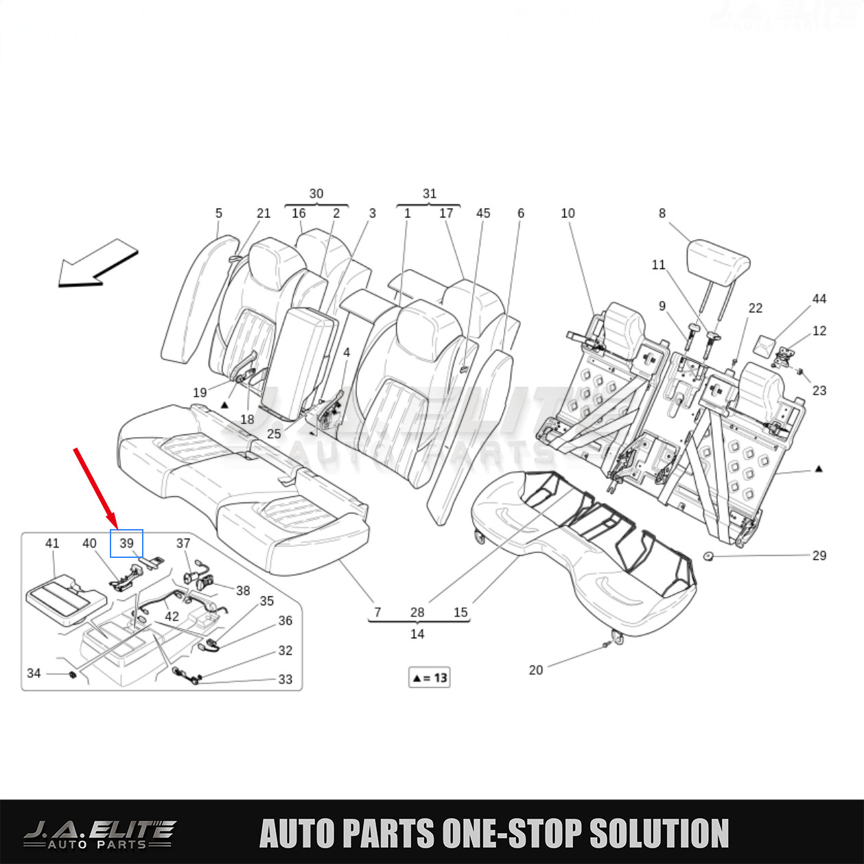 Genuine Maserati Real Console Button for Ghibli Quattroporte (14-17) 673000719