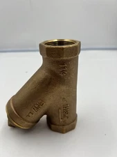 FNW Bronze 1 1/4" Threaded Y Strainer Wye Bronze 400WOG 150SWP