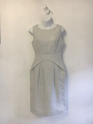 Phase Eight, Party Event-Sleeveless-Textured Stretch-Pencil Dress. 8 Worn Twice