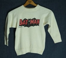 Vtg 1960's 1966 Batman TV Series White Sweatshirt Youth Women's Size Sweatshirt