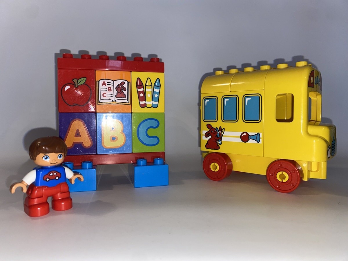 Lego Duplo 10603 My First Bus Complete Letter Blocks School Bus