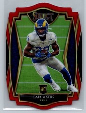 2020 Select Cam Akers Maroon Prizm Premier Level Die-Cut Rookie Card RC #155. rookie card picture
