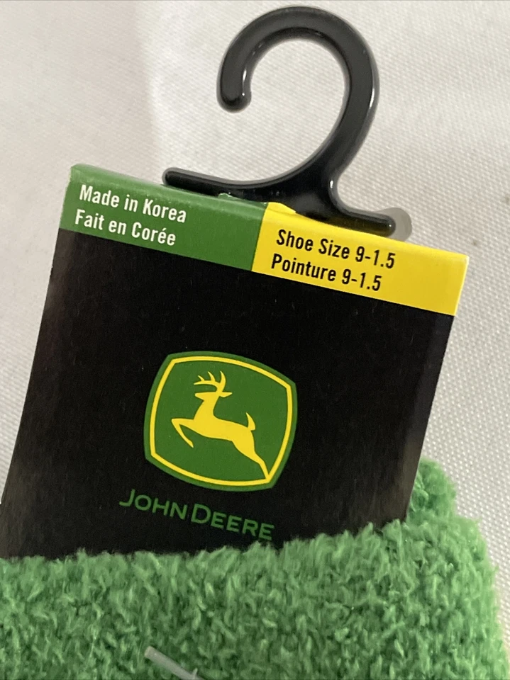 Calcetines John Deere Niños Talla 9-1.5 Amarillo Verde Rayas Granja Tractor Cálidos Foto 2 de 4