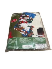 Bucilla 16 Inch Felt Christmas Stocking Kit 86438 Snow Friends NEW