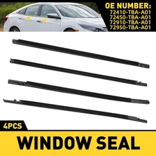 OEM 4PCS Weatherstrip Window Moulding Trim Seal Belt for Honda Civic Sedan 16-21