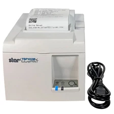 Star TSP100 TSP143IIIU Thermal Receipt Printer USB *NOT Bluetooth* with PS Incld