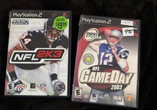 PS2 Football 2-Game Bundle NFL 2K3 Sega Sports NFL GameDay 2003 PlayStation 2 
