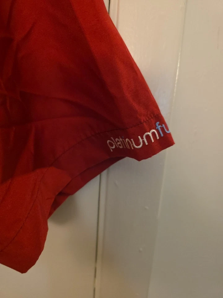 Platinum Fubu Muhammad Ali Shirt XL Orange Short Sleeve Button Up Boxing Y2K VTG - Image 3 of 4