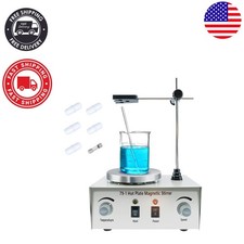 1000ml Magnetic Stirrer Hot Plate Mixer with 2400 RPM - 5 Stir Bars Included