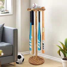 Baseball Bat Holder and Ball Display Shelf Baseball Bat Stand Shelf Rack,Base...