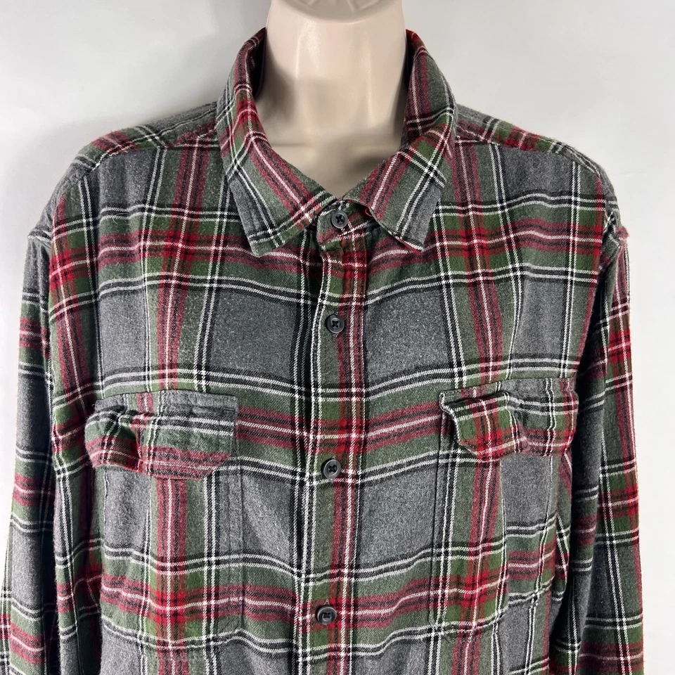 George Shirt Women's 3XL Button Down Long Sleeve Plaid Flannel Cotton Blend - Image 2 of 4