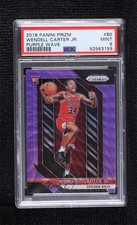 2018-19 Panini Prizm Purple Wave Prizm Wendell Carter Jr #80 PSA 9 MINT 6zg