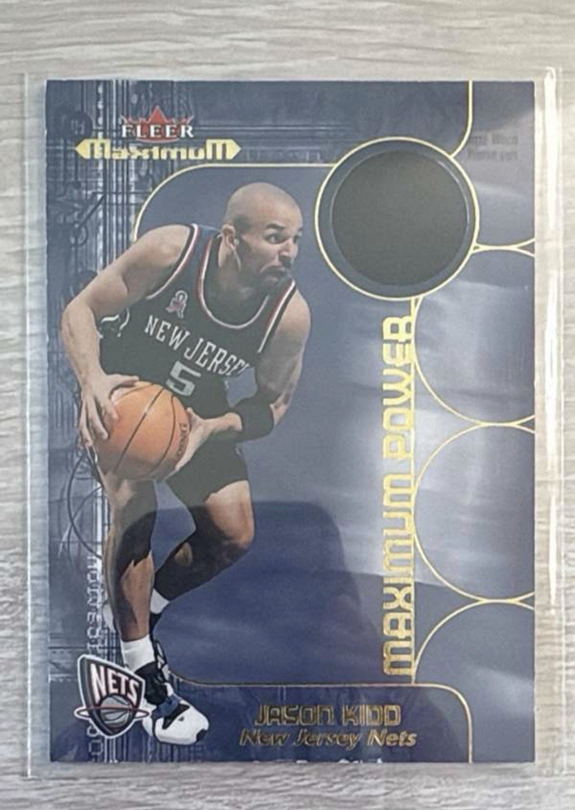 Jason Kidd 2001-02 Fleer Maximum Game Used Warm Up Jersey Nets HOF