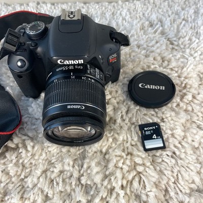 Canon EOS Rebel T3i 18.0MP DSLR Camera w/ 18-55mm Lens 4GB SD Card Bundle 