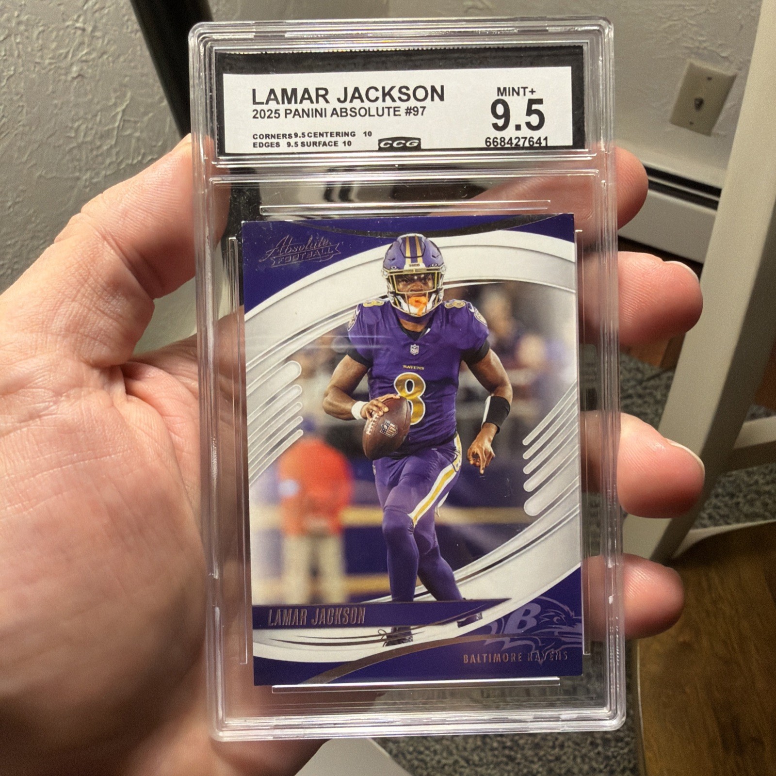 2025 Panini Absolute Lamar Jackson #97 CCG9.5 Baltimore Ravens NFL 🔥