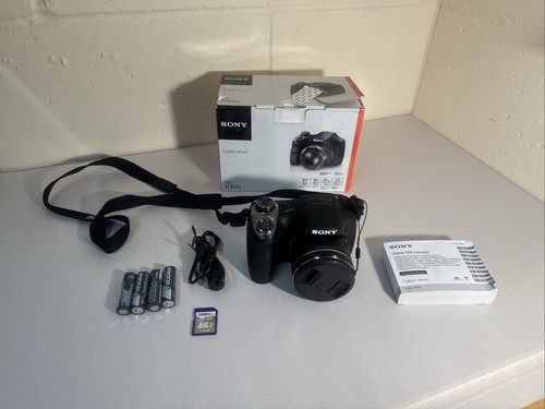 Sony DSC-H300 20.1MP Massive 35x Optical Zoom Bridge Camera & 32GB SD Card Boxed