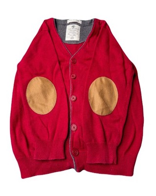 Zara Knitwear Toddler Boys Red Knit Sweater Size 4T Casual Fall Winter