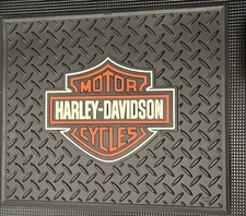 1998 Harley Davidson Rubber Garage Floor Mat 16”x 13.50” Collectors Man Cave VTG