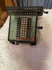 Vintage Mechanical Adding Machine with Numbered Keys Antique