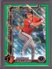 JACKSON HOLLIDAY 2025 Topps Holiday #H188 Green Glitter Holiday Parallel #1/5