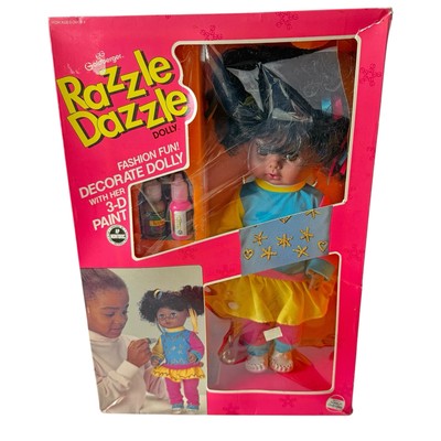 Vintage 1990 Goldberger Razzle Dazzle Dolly African American Black Doll New