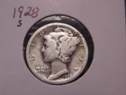 1928-S MERCURY DIME POPULAR DATE SHIPS FREE