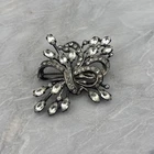 Eisenberg Vintage Sterling Silver Rhinestone Brooch/Pin