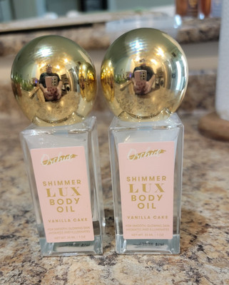 Orchid Shimmer Lux Body Oil Moisturizer Vanilla Cake Scent 1 oz