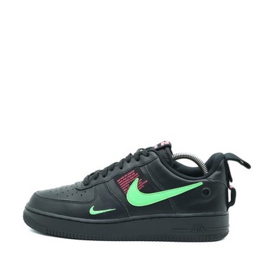 Nike Herren Air Force 1 LV8 Low Schwarz/Grü Leder Sneaker EU 41