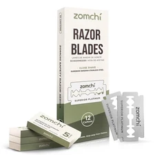 Zomchi Double Edge Razor Blades, 60 Counts Safety Blades for Shaving,... 